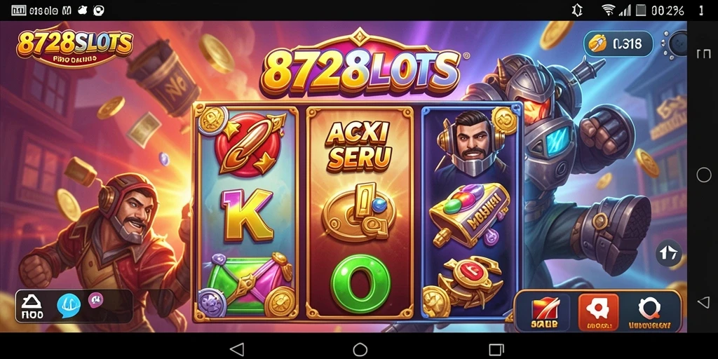 Tampilan gameplay 8728SLOTS dengan grafik yang dinamis dan menarik.