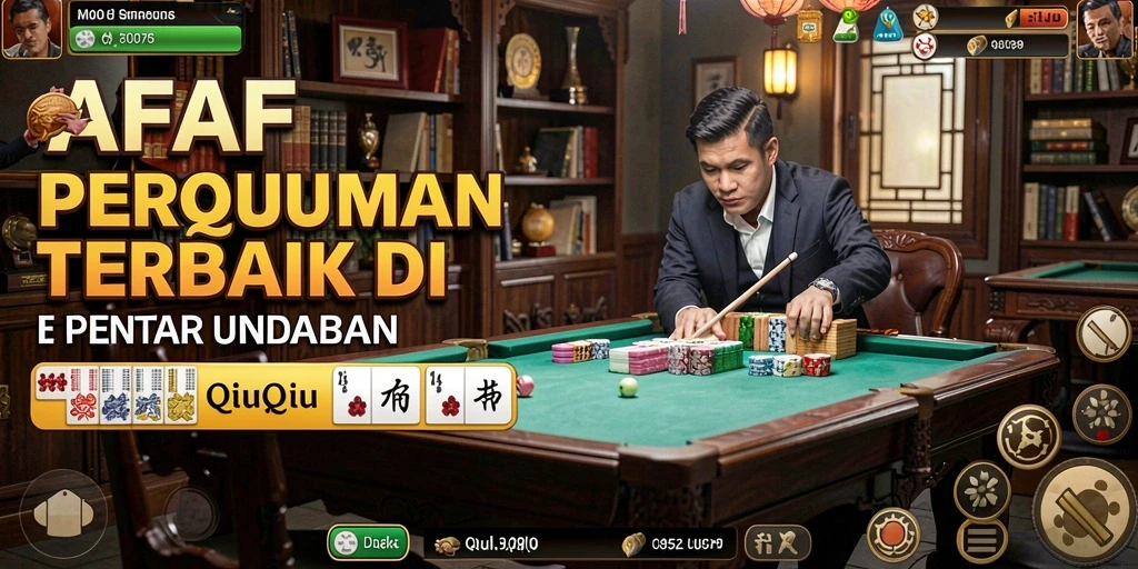 Tampilan screenshot utama AFAF menunjukkan aksi seru dalam permainan QiuQiu.
