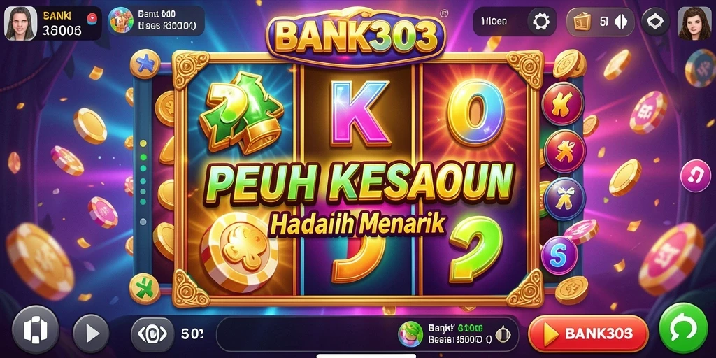 Tampilan permainan slot dengan grafis menarik dan fitur bonus.