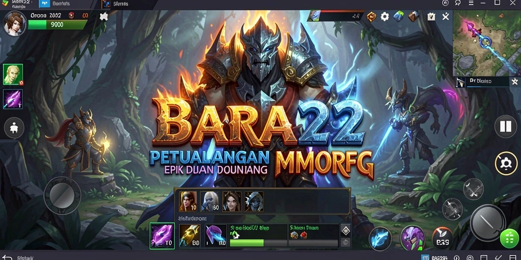 Tampilan grafis menawan dari gameplay MMORPG BARA22.