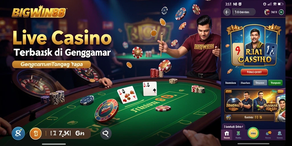 Tampilan gameplay mendebarkan di BIGWIN88 dengan dealer langsung.