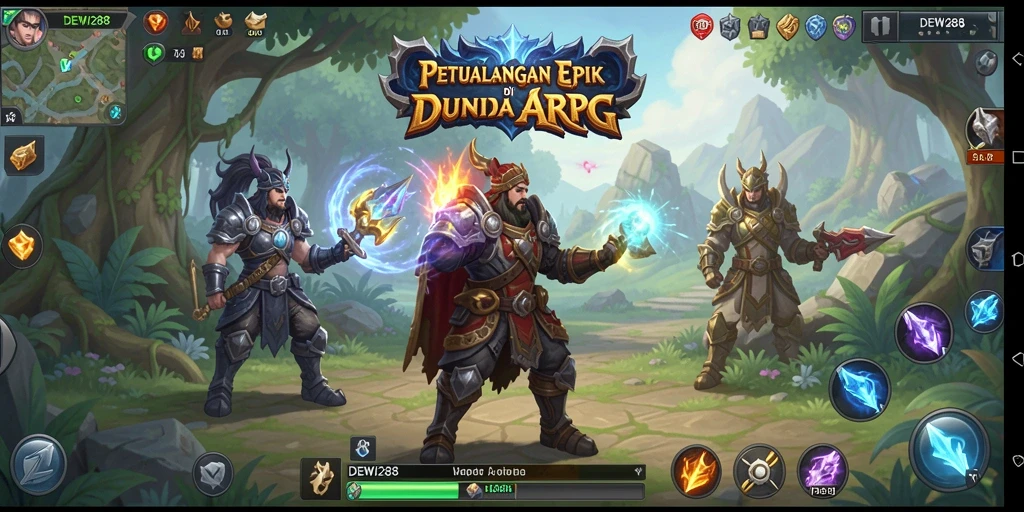 Screenshot gameplay DEWI288 menampilkan pertempuran epik dan grafis yang menakjubkan.