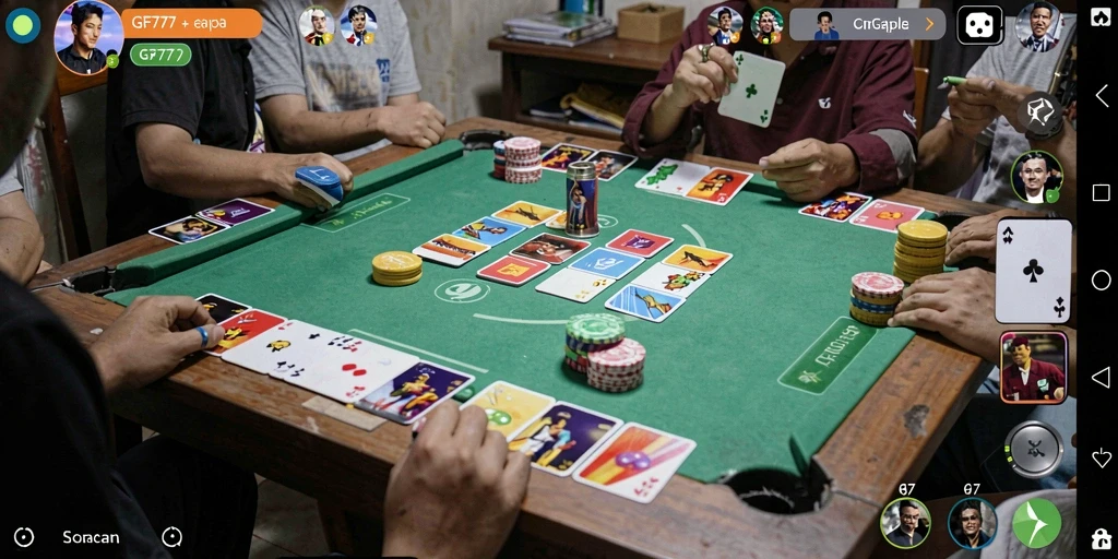 Tampilan gameplay seru dan interaktif Gaple GF777.