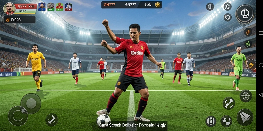Tampilan gameplay GN777 yang menakjubkan dalam aksi sepak bola.