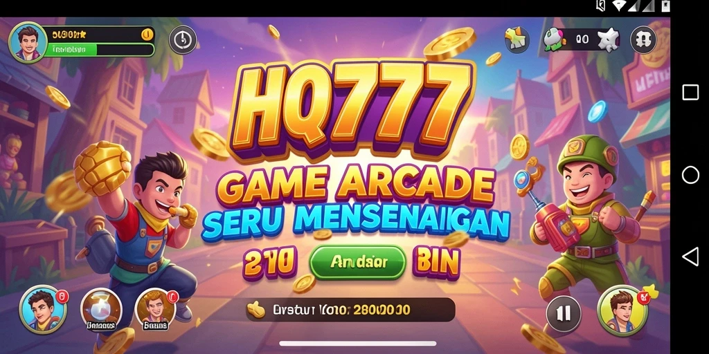 Tampilan dinamis dan colorful dalam gameplay Arcade HQ777.