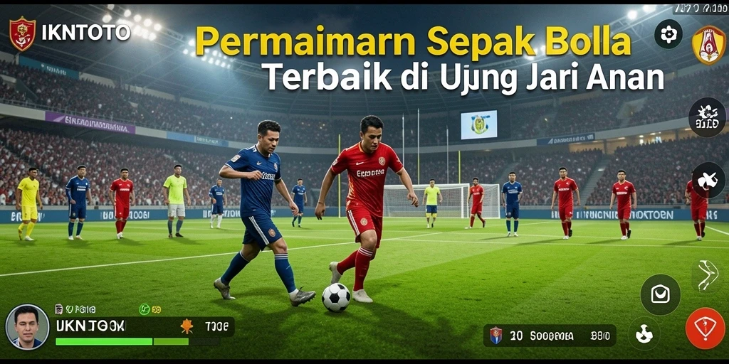 Tampilan gameplay seru dari IKNTOTO saat laga sepak bola berlangsung.