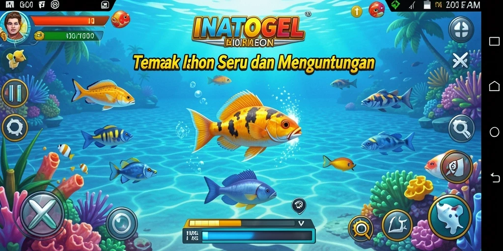 Tampilan gameplay Tembak Ikan di INATOGEL yang seru dan atraktif.