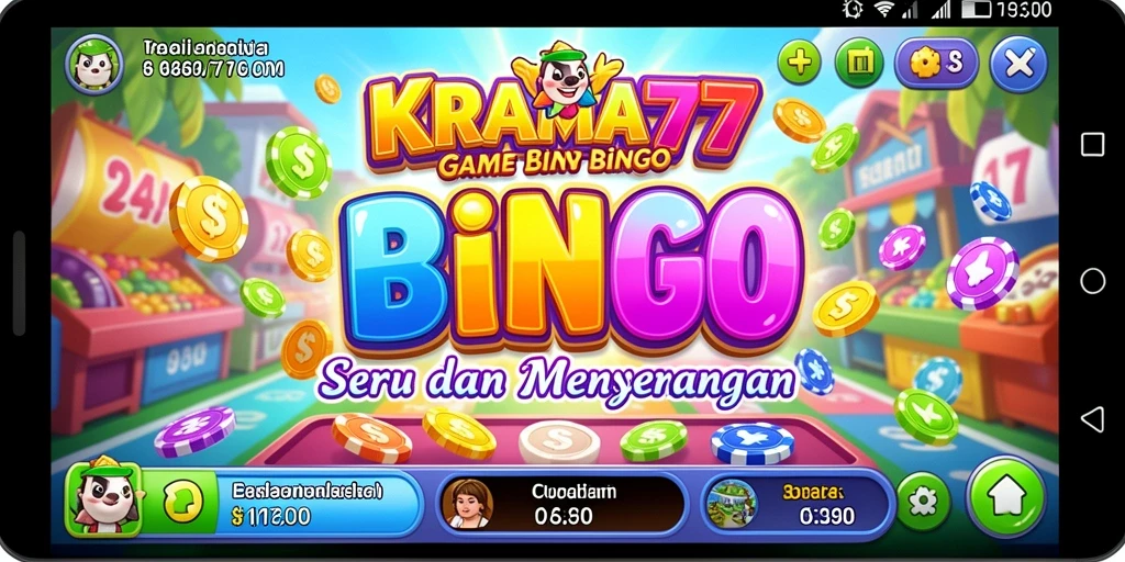 Tampilan gameplay Bingo yang mengasyikkan di KRAMAT77.