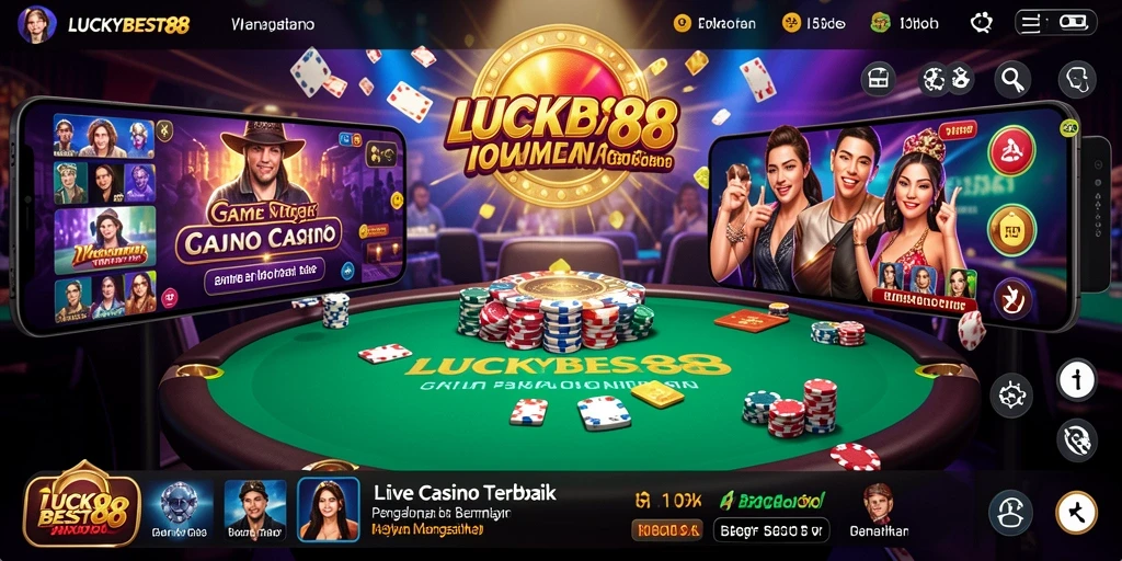Screenshot gameplay LUCKYBEST88 menampilkan suasana Live Casino yang nyata.