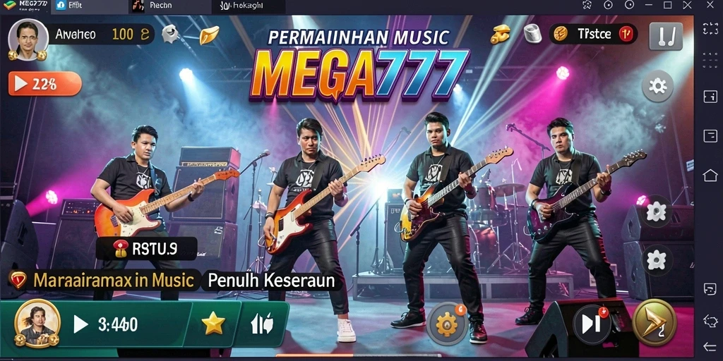 Tampilan gameplay MEGA777 yang interaktif dan berwarna-warni.