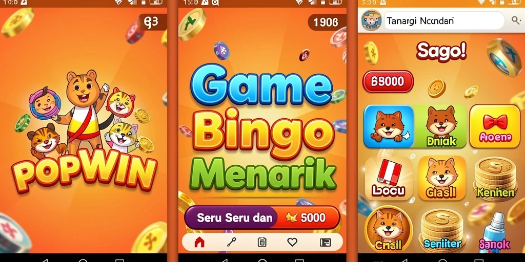Menampilkan gameplay seru dari aplikasi Bingo POPWIN.
