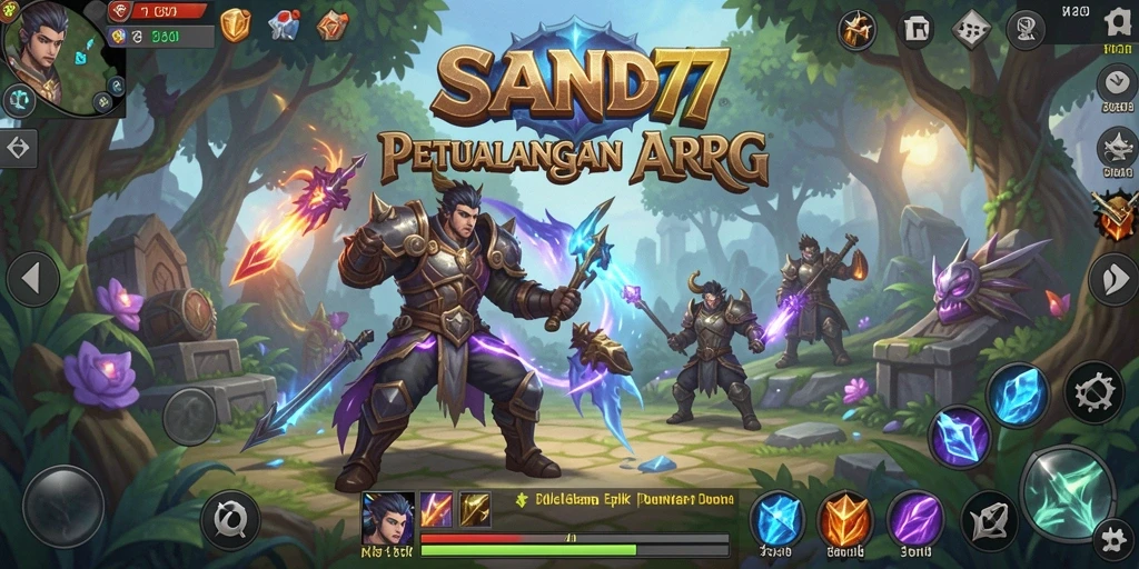 Tampilan memukau dari gameplay ARPG SAND77 dengan aksi seru.