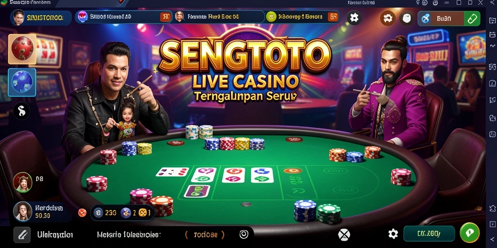 Screenshot SENGTOTO menampilkan dealer live yang profesional dalam permainan kasino.