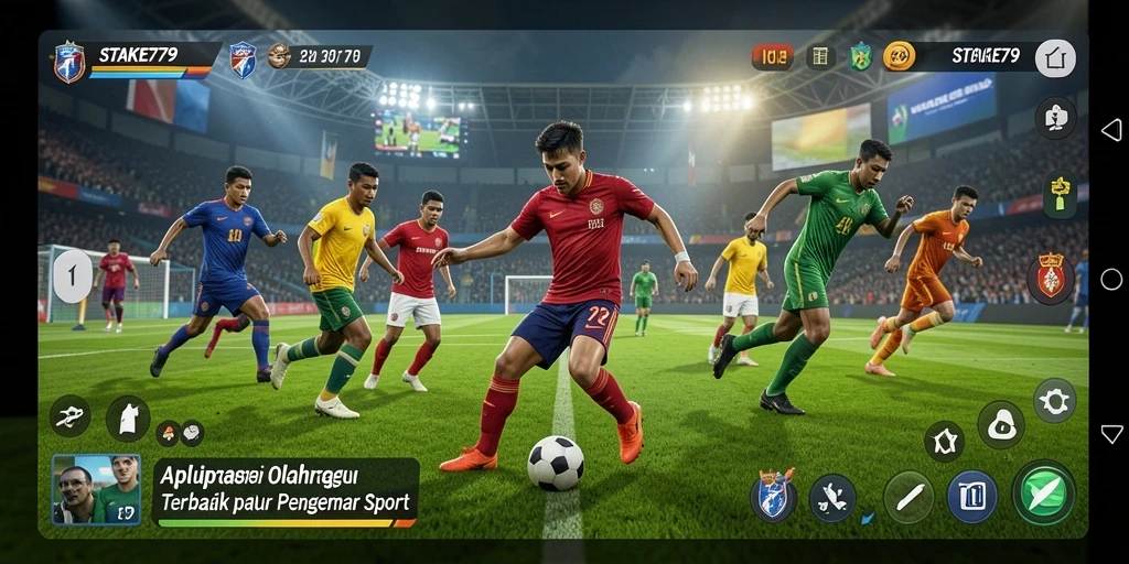 Tampilan gameplay STAKE779 yang menampilkan statistik dan fitur olahraga.