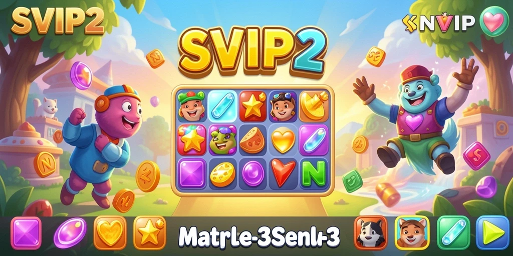 Tampilan gameplay menarik dalam SVIP2 dengan tantangan Match-3 yang seru.