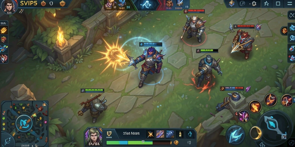 Tampilan gameplay SVIP5 dengan pertarungan seru dan strategi tim.