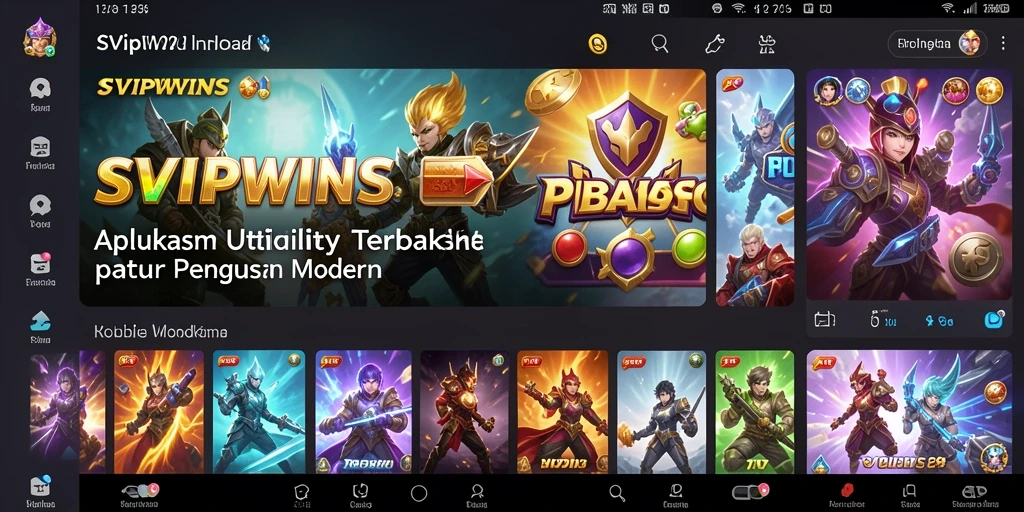 Screenshot menampilkan tampilan antarmuka aplikasi SVIPWINS yang informatif dan user-friendly.