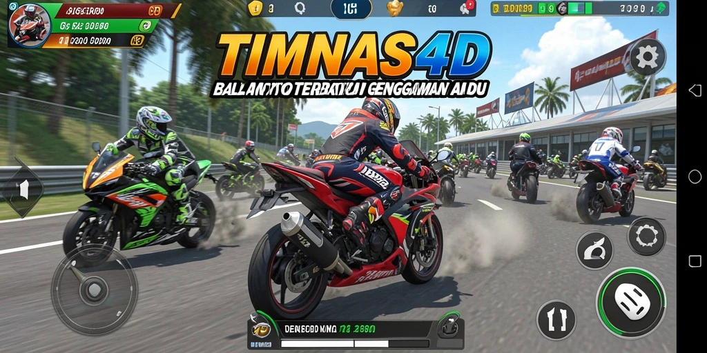 Tampilkan aksi balap motor yang mendebarkan di TIMNAS4D.
