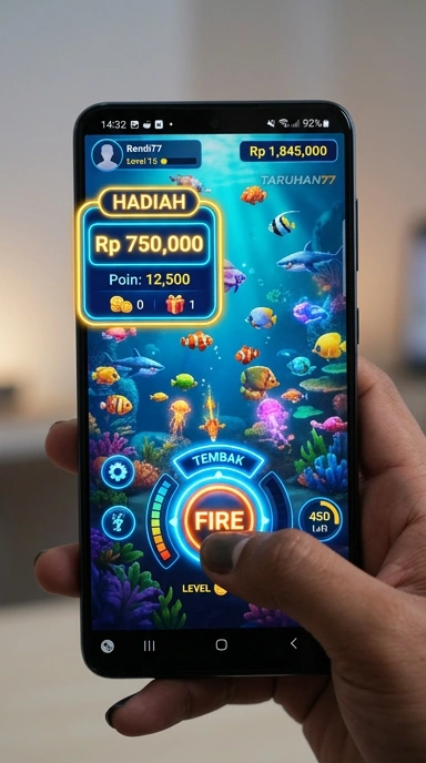 Tangkapan layar aplikasi taruhan77 dengan antarmuka yang user-friendly.